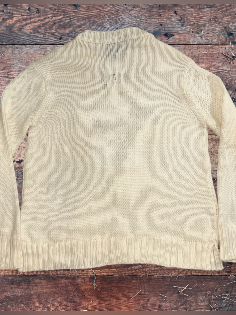 NWT Wooden Ships Après Ski Crew Neck knit Sweater n Cream/Black Sz M/L - Picture 4 of 16
